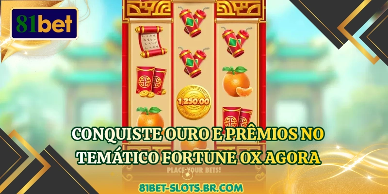 Conquiste ouro e prêmios no temático Fortune Ox agora